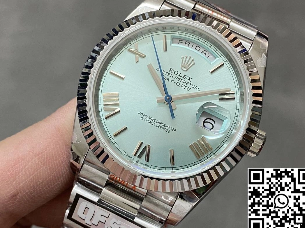 Trendy Steel M228236-0012 Date Day Blue Factory QF Tungsten v5 Rolex 979 Dial 0705
